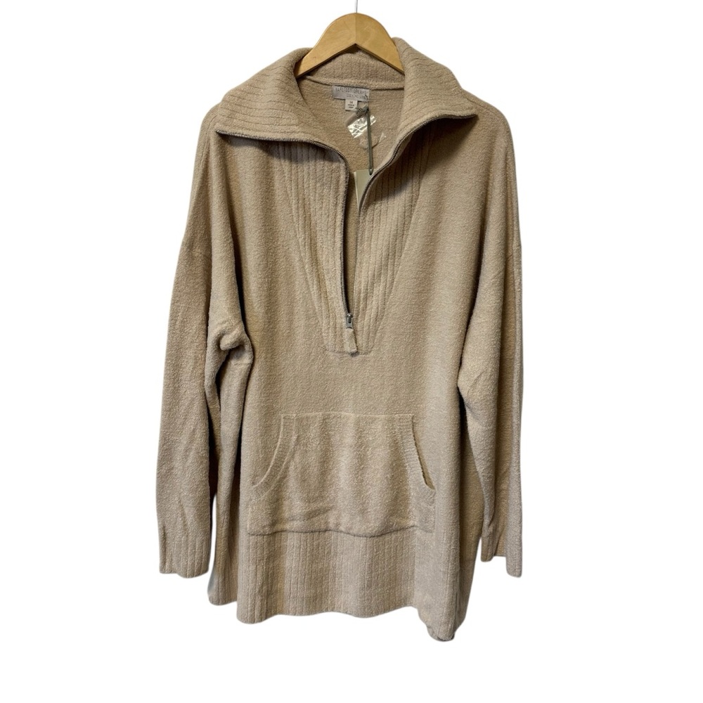 Barefoot Dreams CozyChic Lite Tunic Womens 3X High Rib Half Zip Pullover NEW NWT - Picture 2 of 8